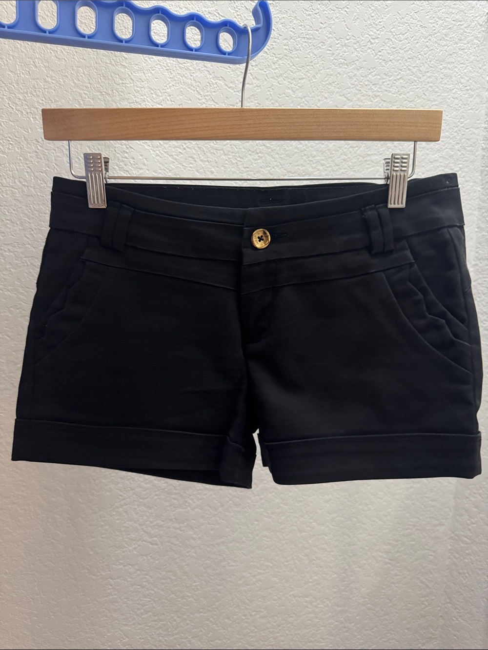 Black Women's Cuffed Bermuda Shorts - Simple Everyday Style